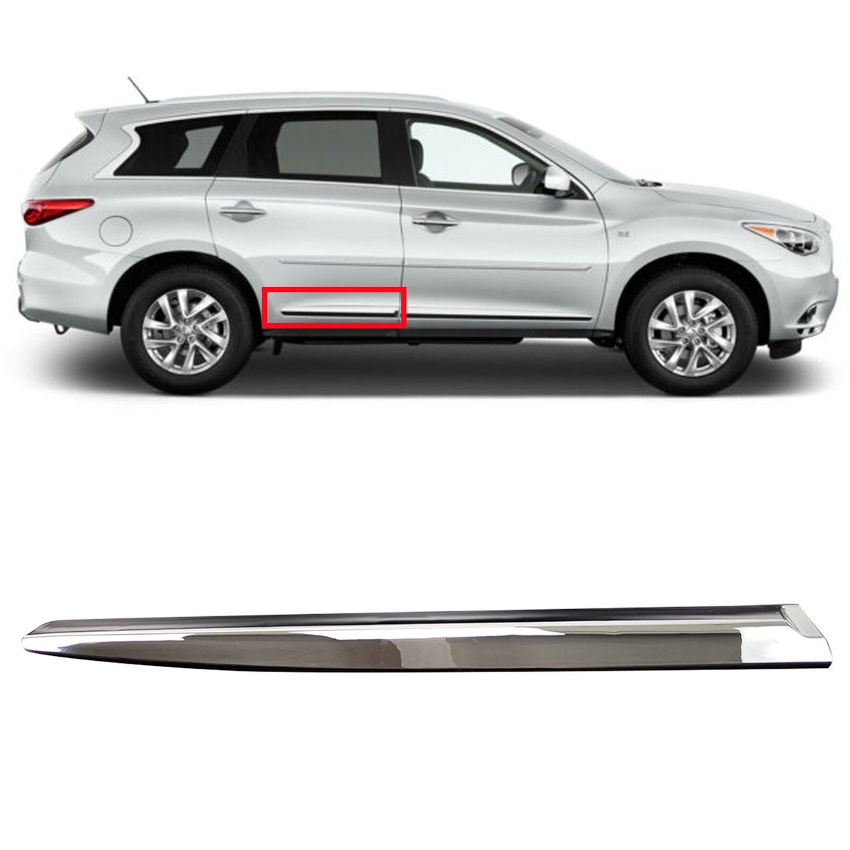 Molding Trim Replace For Infiniti QX60 2014-2020 JX35 2013 Right Rear Door Lower