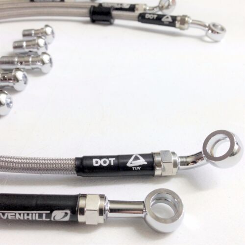 HONDA CX650E EUROSPORT 1983-on VENHILL s/steel braided brake lines hoses FRONT - Picture 2 of 4
