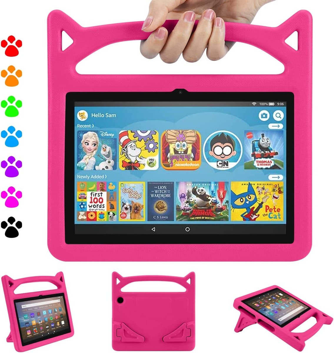 voor Fire HD 10 2021 Release Tablet Case voor Kids - Duurzaam Lichtgewicht EVA Shockproof Beschermende Handvat Stand Cover voor Fire HD 10 & Fire HD 10 Plus