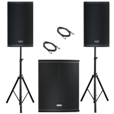 2x FBT X-LITE 110A + X-SUB 115SA Subwoofer PA Lautsprechersystem Bundle, Pro DJ