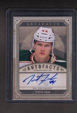 UD ARTIFACTS 13/14  JUSTIN FALK  AUTO CARD # A-JF NEW YORK RANGERS