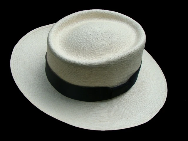 Подлинный Панама шляпа от Montecristi "Игрок" 15 переплетений - мужчин женщина соломенная федора - Изображение 3 из 4