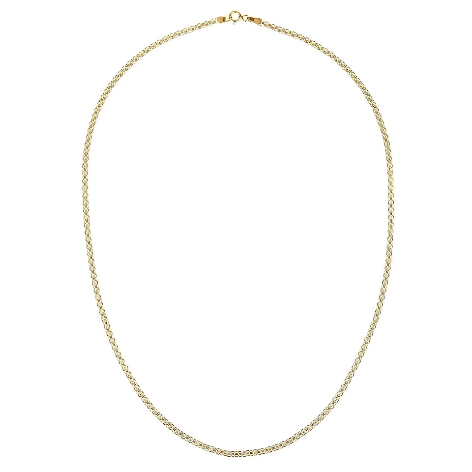 Cadena Bismark de oro amarillo de 9 quilates de 18 pulgadas de largo de Citerna Foto 2 de 4