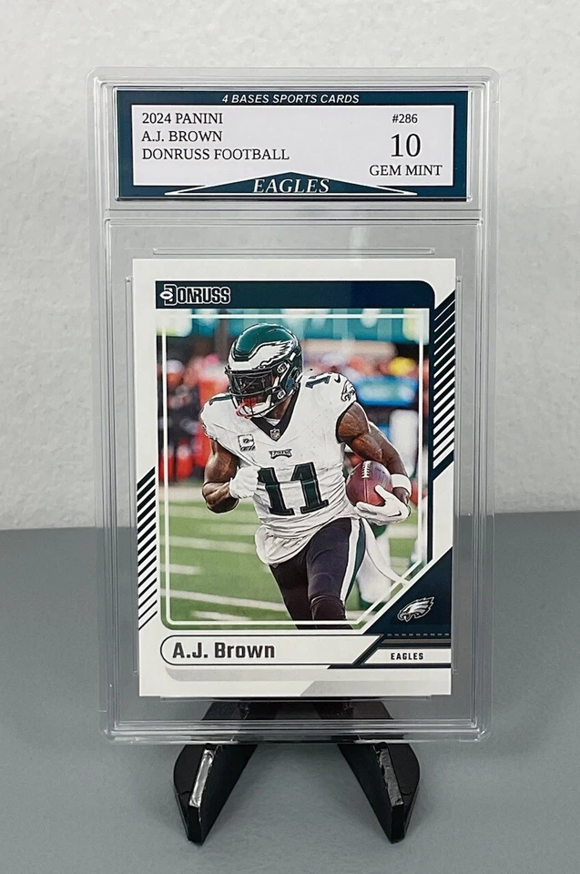 Командный набор из 4 карт 2024 Donruss Saquon Barkley Jalen Hurts AJ Brown & Smith Eagles! - Изображение 4 из 4