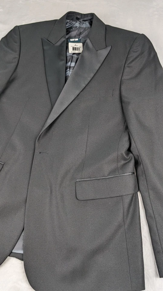 Abrigo/Abrigo/Chaqueta Esmoquin Deportivo Duchamp London 40R, Negro Nuevo con Etiquetas Foto 4 de 4