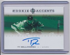 2020-21 Upper Deck Ultimate Collection Rookie Accents Ty Dellandrea RC Auto /99