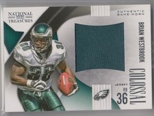 2009 National Treasures Colossal Materials Game-Worn Jersey Brian Westbrook /25