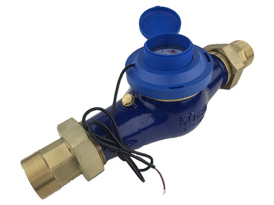 Mjn-200 2'' Water Meter, Pulse Output + Couplings, Gallons