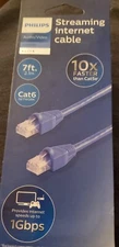 Philips Elite Cat6 Streaming Internet Cable 7ft Ethernet Blue SWN7121A