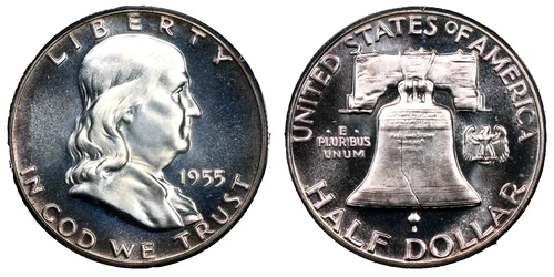 Group of 4 PCGS PR67 MIRROR PROOF Franklin Halves 1st Gen. Holder Rattler