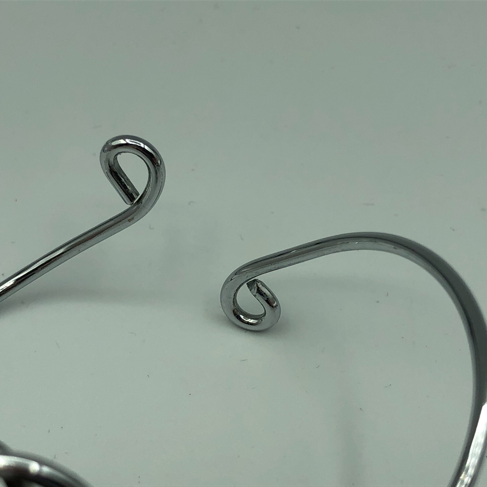 Statement Bangle Silver Tone & Black Stone Y2K Ch… - image 11