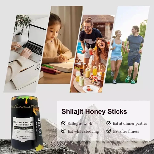 Puros Puros Hilajit del Himalaya con Miel Orgánica y Shilajit Gold Gummies Compo - Imagen 5 de 14