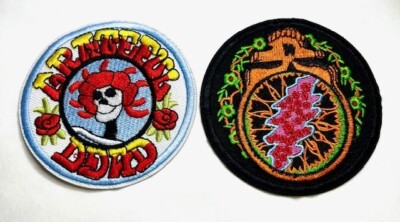 Grateful Dead  Steal Your Face Bertha Skull Embroidered Iron or Sew on Patches