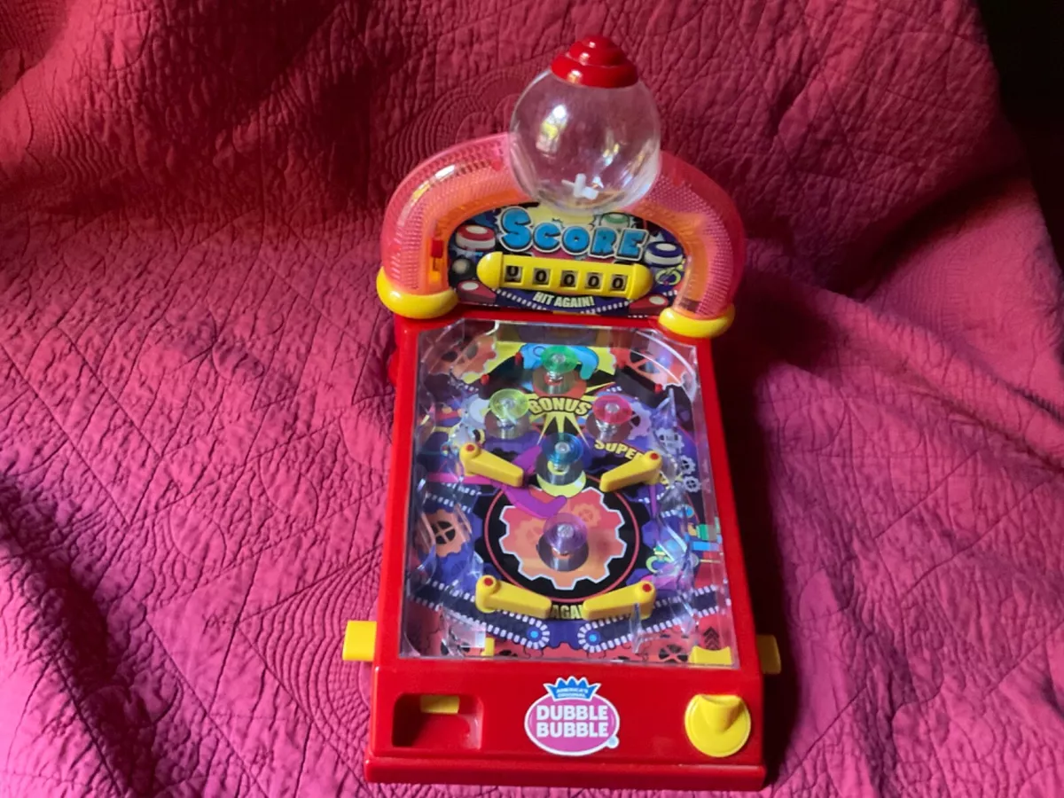 Dubble Bubble Arcade Pinball Machine and Bubble Gum Dispenser DB100P