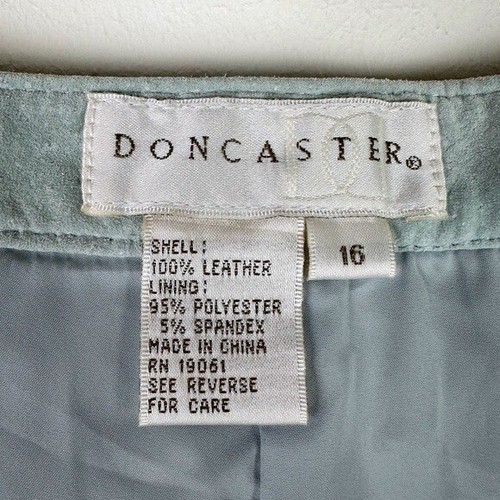 Doncaster Vintage Seafoam Blue Suede Pants - Picture 6 of 11