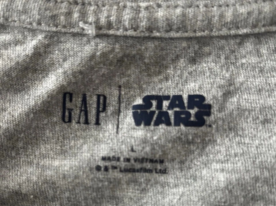GAP Star Wars Darth Vader Gray Sequin  T-Shirt Girls Sz 10 - Image 3 of 3