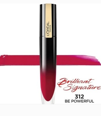 L'Oreal Paris Brilliant Signature Shiny Lipstick, 312 Be Powerful Sealed