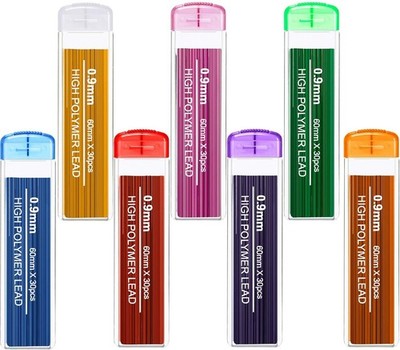 210 Pieces Colorful Refill Mechanical Pencil Refills for School Students Stat