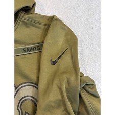 Nike New Orleans Saints Salute to Service Hoodie Olive Green Mens Large L NFL