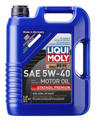 LIQUI MOLY Synthoil Premium SAE 5W40 | 5 L | Fully synthetic engine oil | SKU...