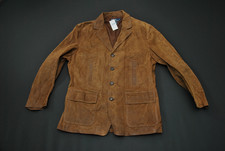NWT VTG Polo Ralph Lauren Brown Leather Jacket Men Large L JM26 3
