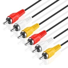 3 RCA AV Cable - 15 ft Audio Video RCA Cable - 3 RCA Cord Male to Male Connector