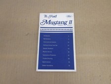 1976 Ford Mustang Ii Owners Manual Book Original 1976 Ford Mustang Ii Owners Manual Book Original