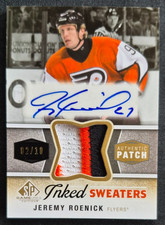 2014-15 Sp Game Used Inked Sweaters Patch Auto 02/10 Jeremy Roenick #IS-JR
