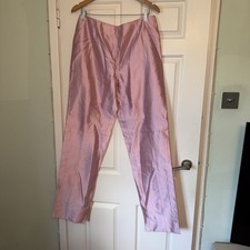 Max Mara Silk Trouser 16/14 New Raw Hem You C...