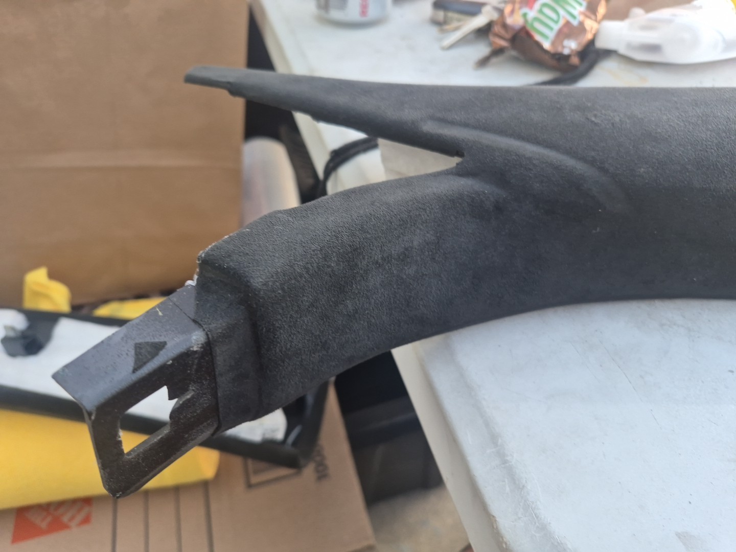 22 Bentley Flying Spur Right Front A Pillar Trim 3SE867720 Alcantara Beluga