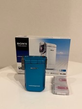 Sony HDR-GW77V Blue Waterproof HD Camcorder w/ Battery Charger Box Tested