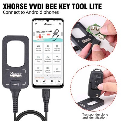 Xhorse VVDI Bee Ke-y Tool Lite Generate Transponder+ 6PC B5 XKB501EN Wire Remote