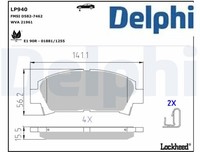 Delphi LP940 Bremsbelagsatz FüR Scheibenbremse Bremsbelagsatz FüR Toyota