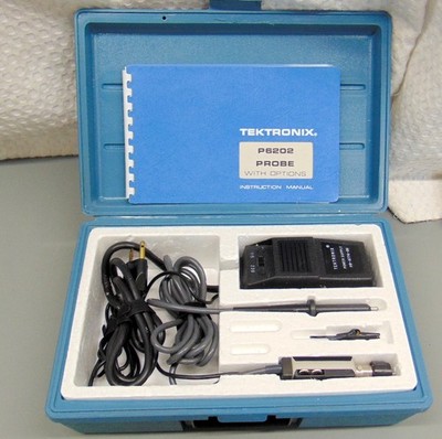 Tektronix P6202 500MHz Active FET Probe + Case & Manual TESTED WORKING