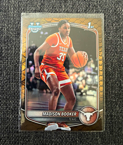 Topps 2025-26 Bowman Chrome U Prospects Madison Booker #BCP-15 1st Bowman Texas