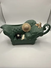 Park Rose Pitcher Chaise Lounge Figurine Grandma Core VTG Cat Made In England