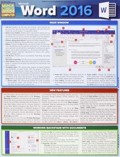 Microsoft Word 2016 Quick Study Computer , BarCharts 9781423226055 New ;