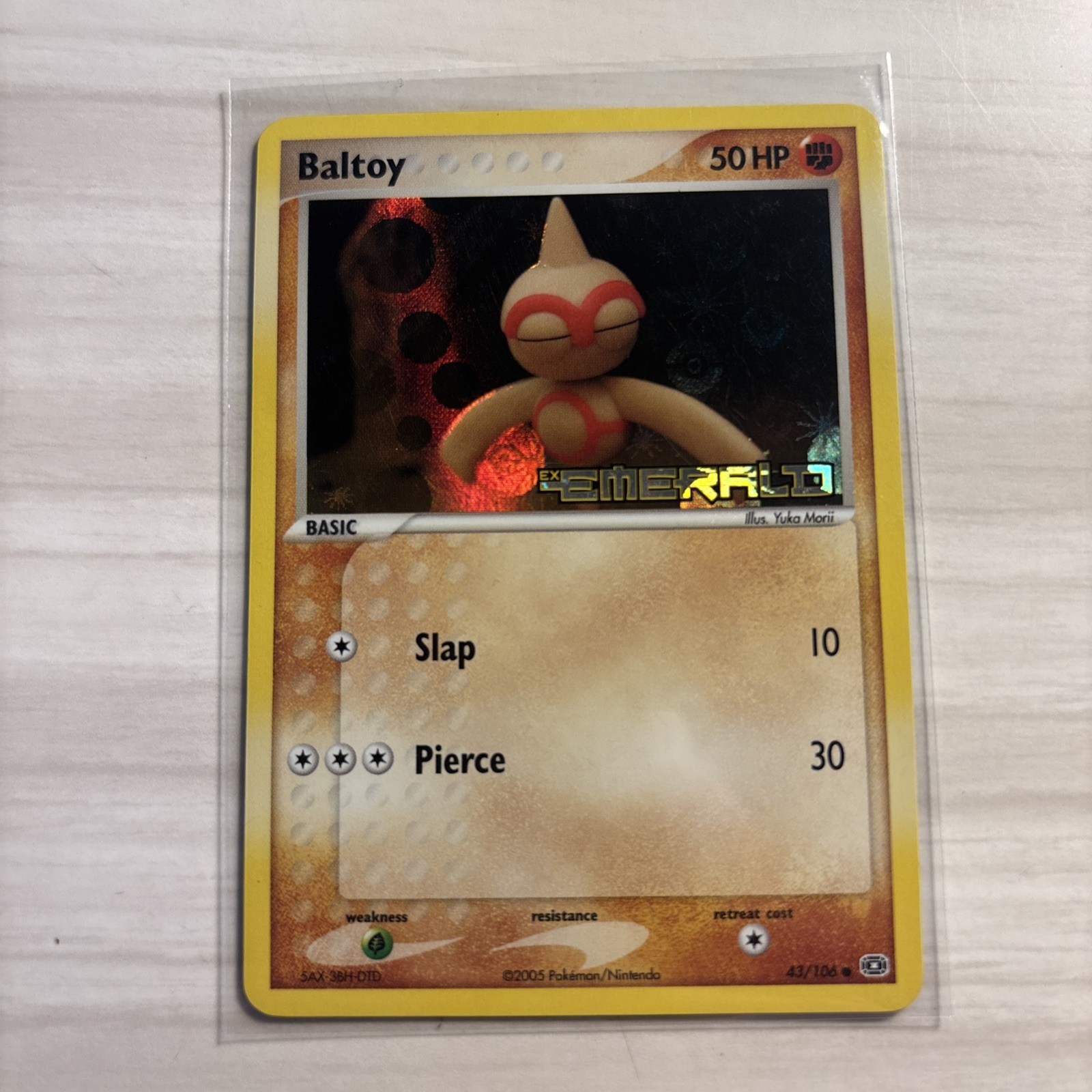 Baltoy Emerald #43/106 Reverse HOLO Stamp MINT Pokemon Card T1-725