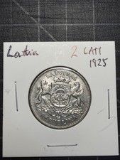 Latvia Silver 2 Lati 1925 