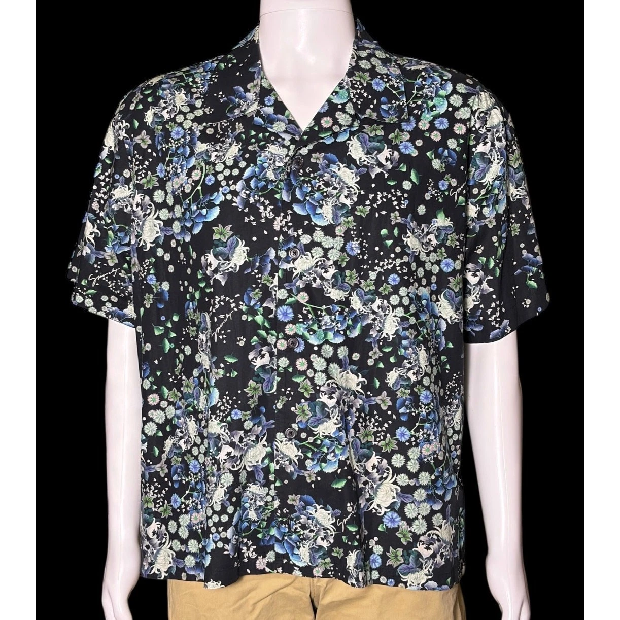 Givenchy — Authentic Givenchy Paris Camp Collar Button Down Floral Botanical Hawaiian Shirt