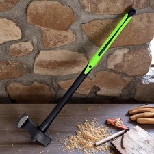 6lb Maul Axe Log Splitting Tree Felling Fibreglass Shaft Soft Grip Rubber Handle