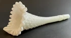 One (1) Vintage Fenton Hobnail White Milk Glass Epergne Horn Replacement 8.5”