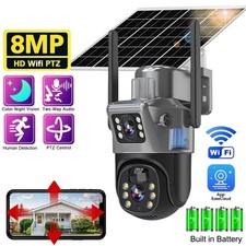 CCTV Security Camera 8MP Outdoor Battery Wireless Solar Panel With 32GB Memory