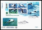 FSAT/TAAF 2014. Sc.509. Commerson's dolphins. FDC Kerguelen Special cancellation