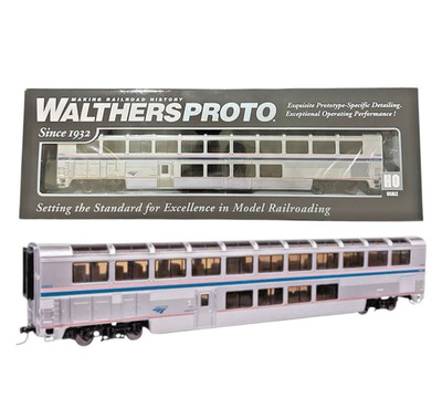 Walthers 920-12046 HO 85' PS Superliner I Lounge Amtrak  33002 Phase VI Lighted