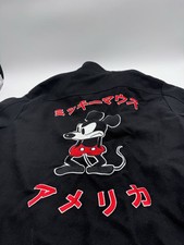 Disney x Forever 21 Mickey Mouse Button up Black Varsity Jacket Size XL