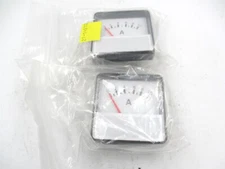 MCM (21-14810) 10 Amp Rectangular Needle Panel Meter Gauge Amperemeter - Qty 2