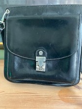 Aigner Damen Handtasche Umhängetasche Leder schwarz vintage