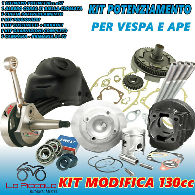 Cilindro Campana Per 130 Polini KIT CILINDRO POLINI 130cc In Ghisa
