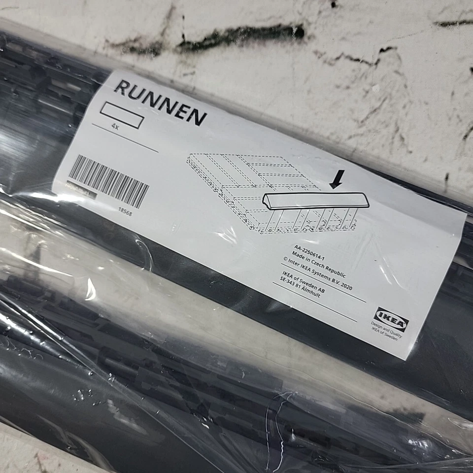 IKEA RUNNEN Tira de Bordes Exterior Suelo Terraza Gris Oscuro Plástico Paquete de 4 NUEVO Foto 2 de 4